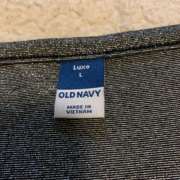 Old navy luxe shimmery gray shirt size large - Picture 3 of 3